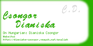 csongor dianiska business card